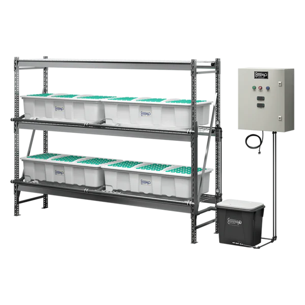 Product Secondary Image:Current Culture H2O High Pressure Aeroponics Cloning System (includes 2-tier rack and lighting)