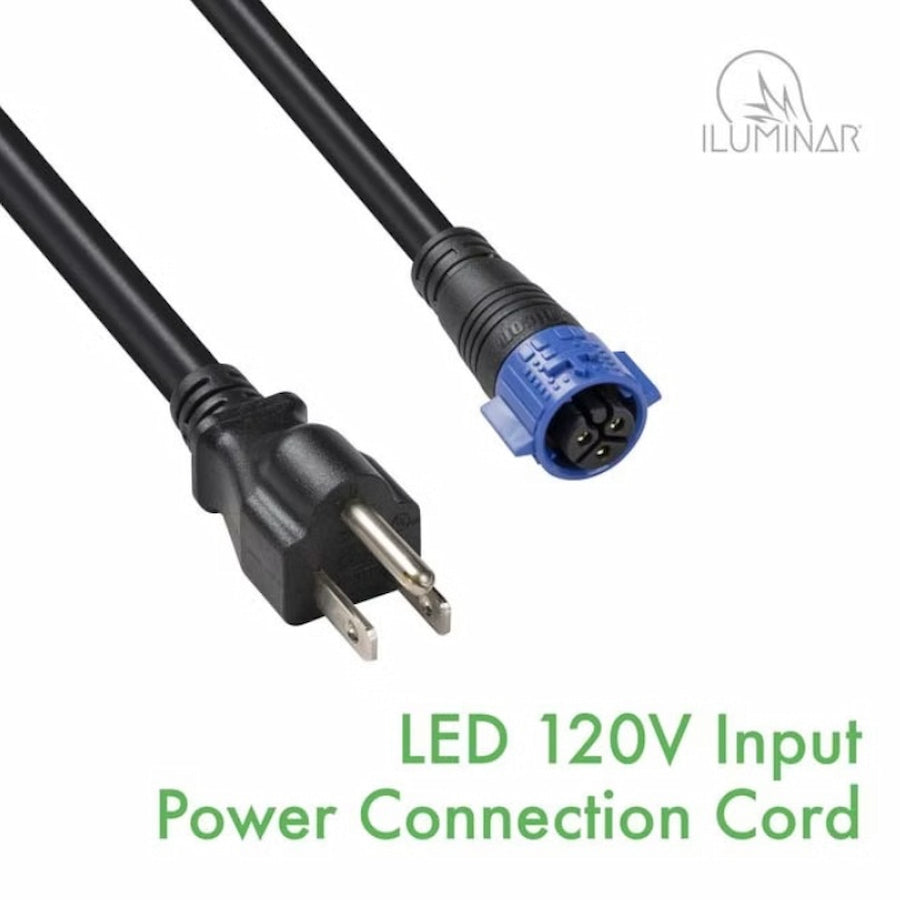Iluminar Lighting LED IP67 Input Power Cord (6ft/1.8m)