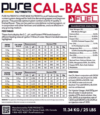 Pure Fuel Pro Line - Cal Base Formula 14-0-0 (25 lbs)