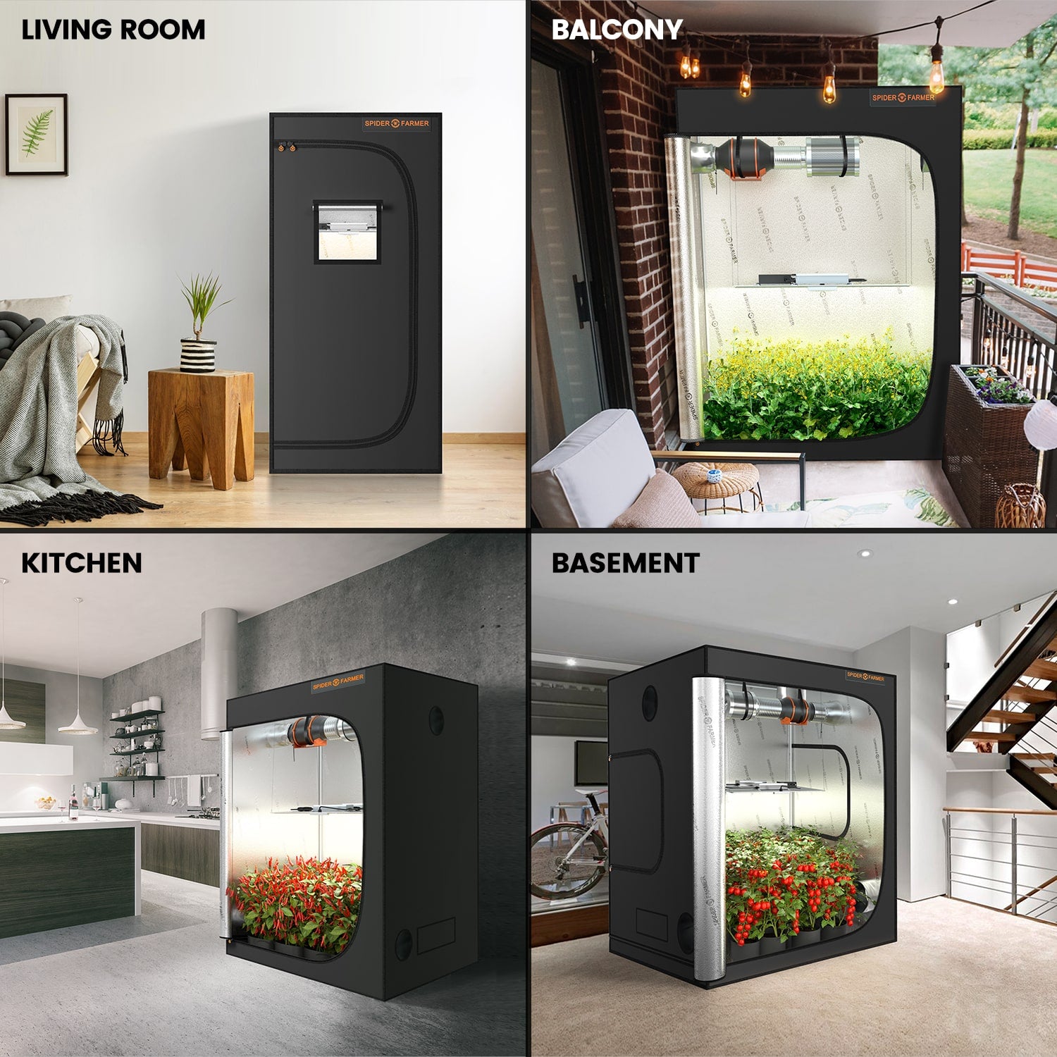 Spider Farmer 2'x4'x5 Indoor Grow Tent | Canada Grow Supplies