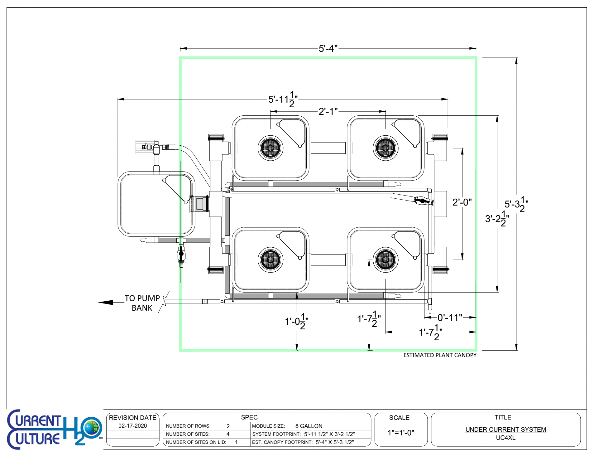 Current Culture H2O Under Current 4XL Watering System