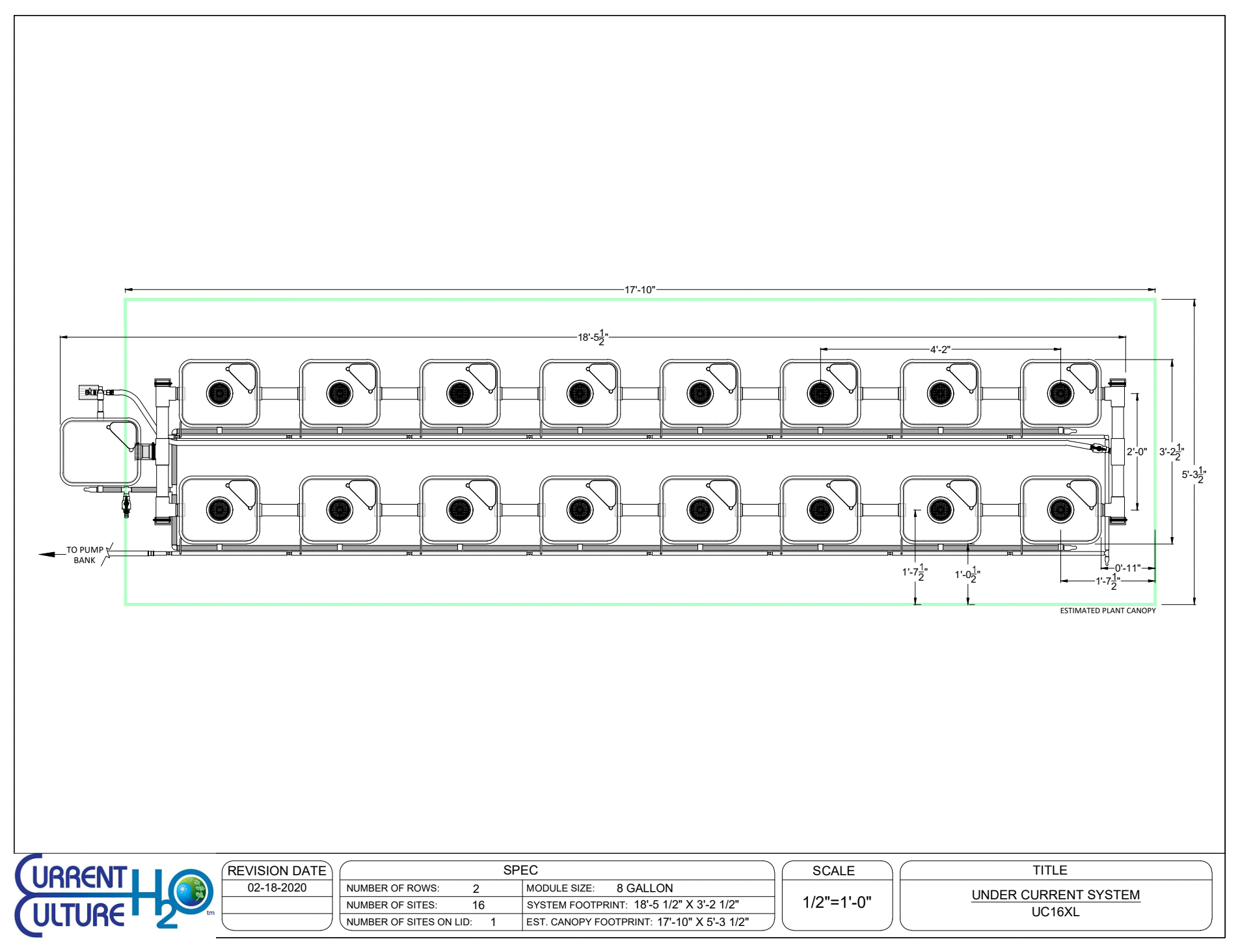 Current Culture H2O Under Current 4XL Watering System