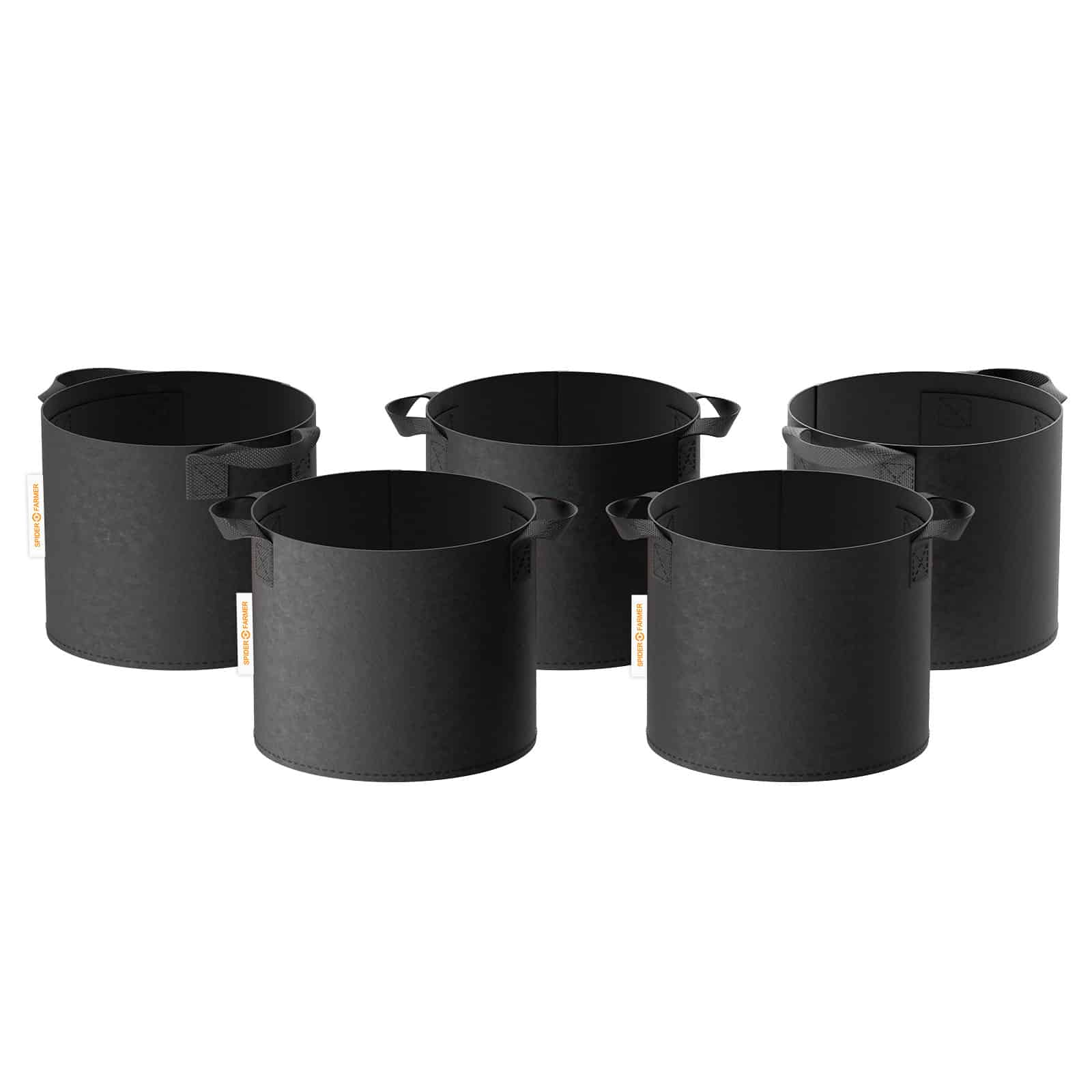Product Image:Spider Farmer 5-pack 11 gallon grow bags Heavy Duty Fabric Pots with Handles