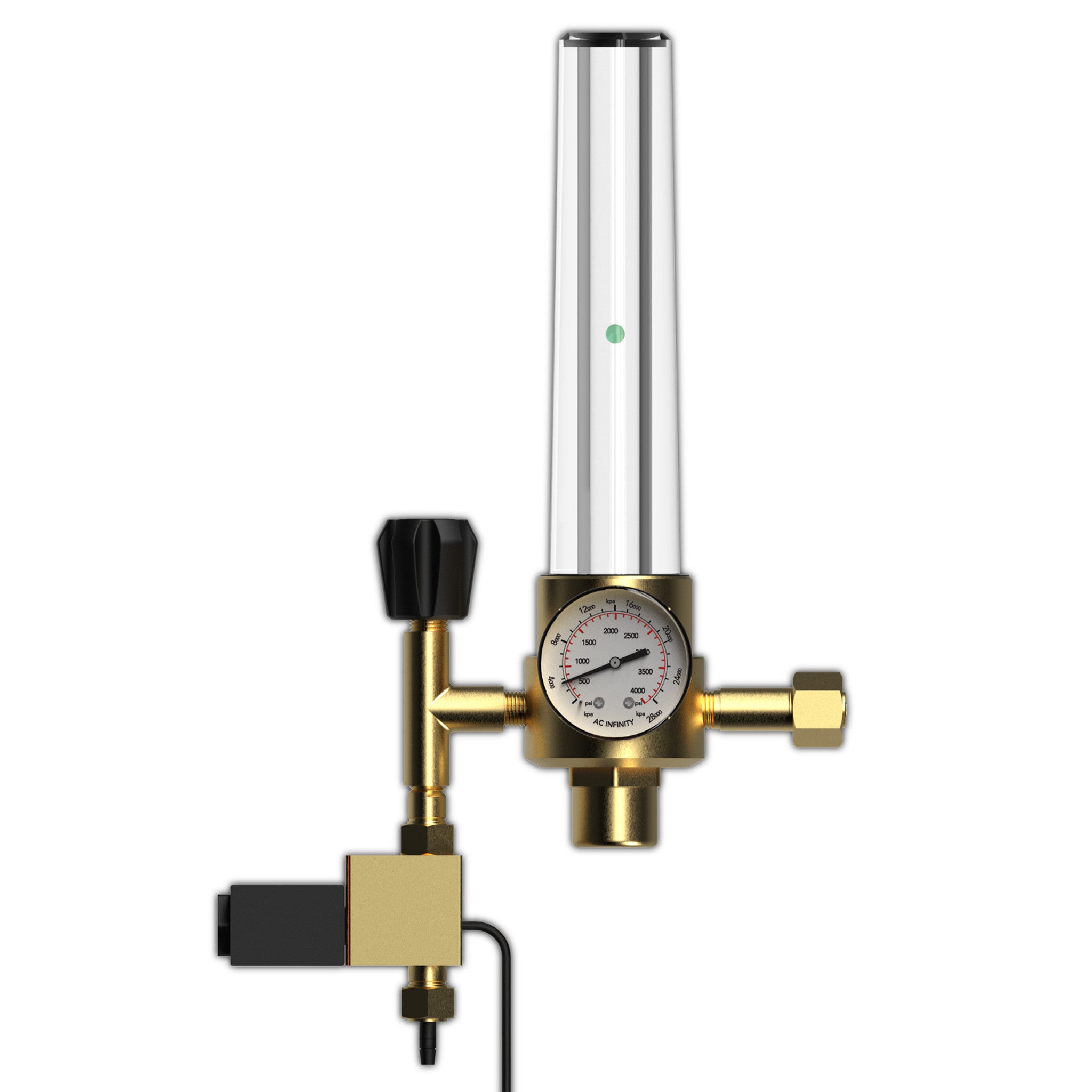 Product Image:AC Infinity CO₂ Regulator with Solenoid Valve & Flow Meter