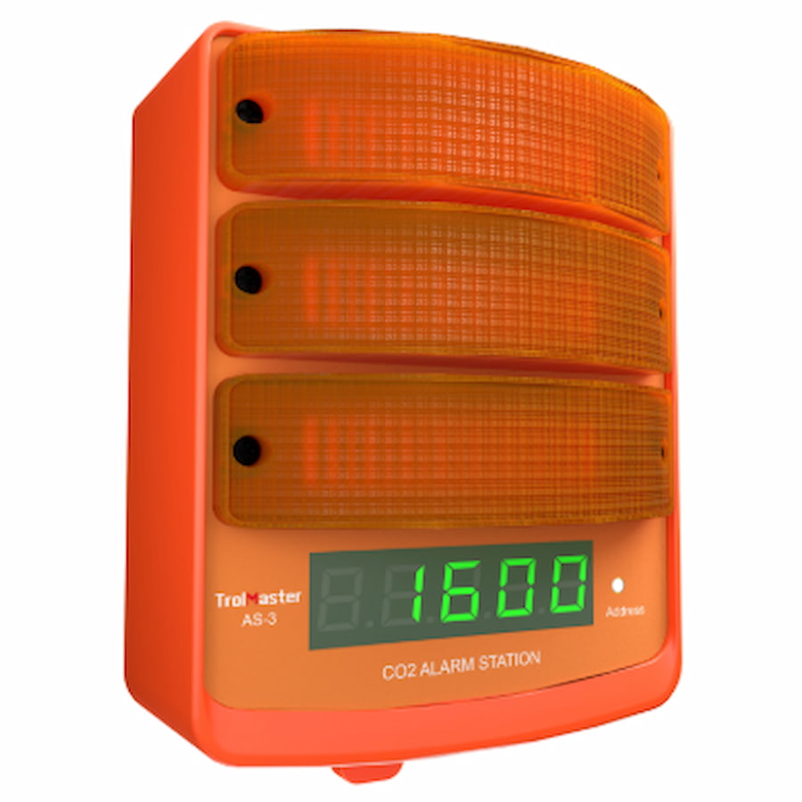 TrolMaster Station d’alarme CO₂ avec voyant ambre (AS-3)
