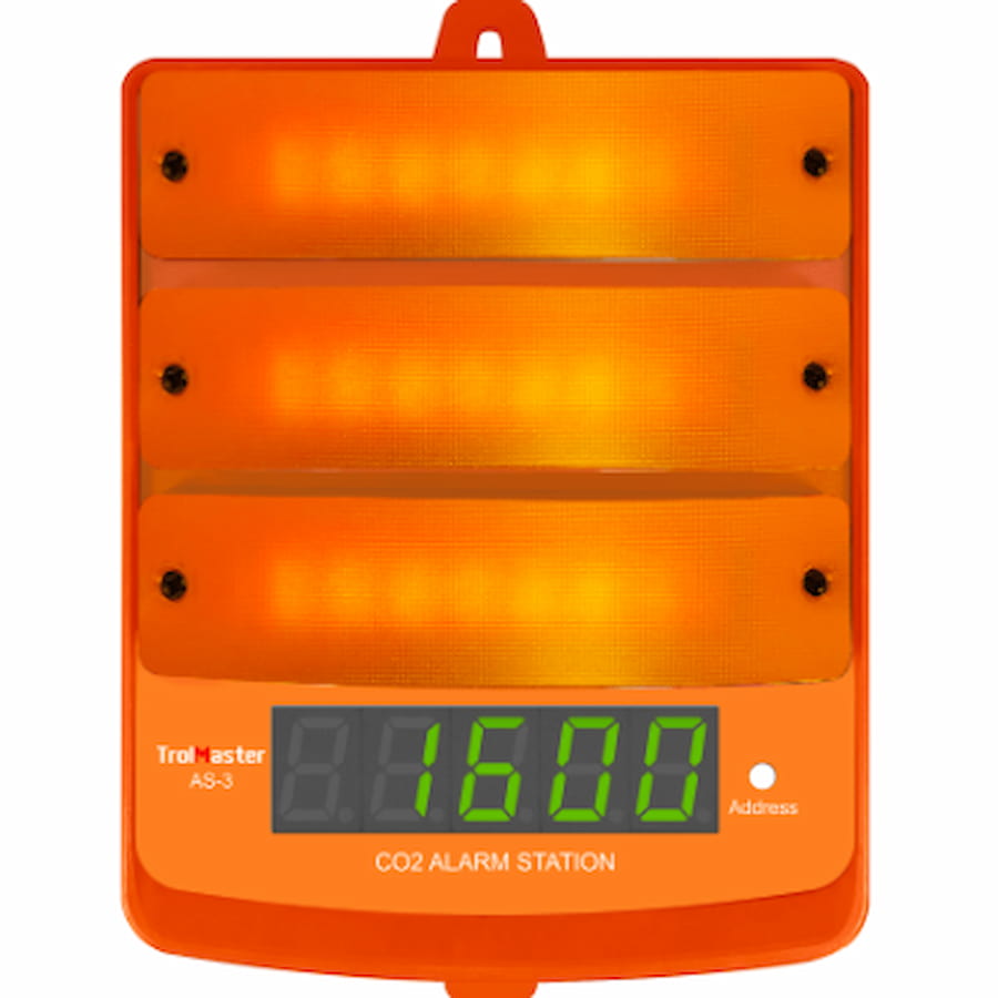 Product Secondary Image:TrolMaster CO₂ Alarm Station - Amber Light (AS-3)