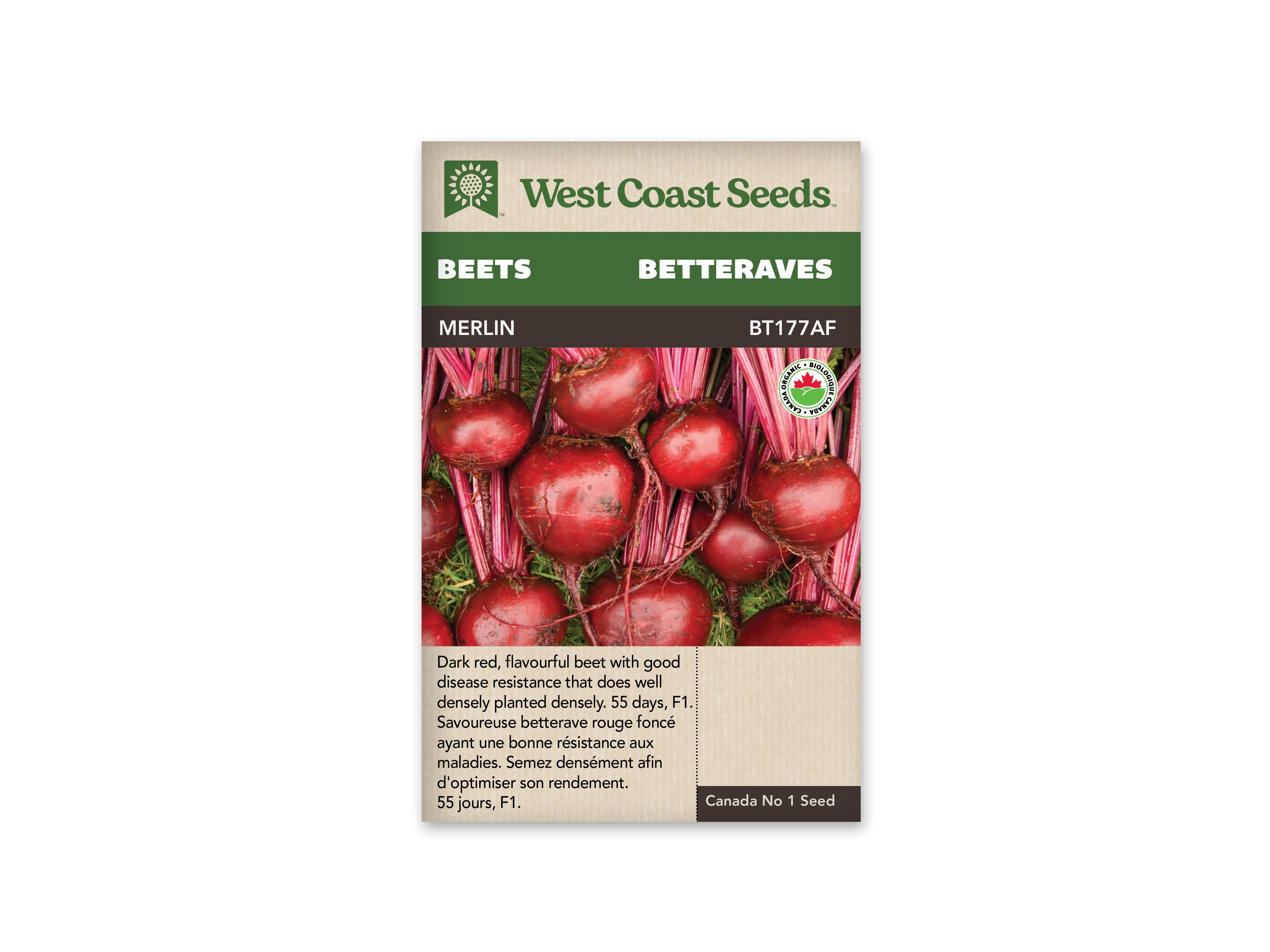 Product Image:Merlin F1 Certified Organic Beets Seeds