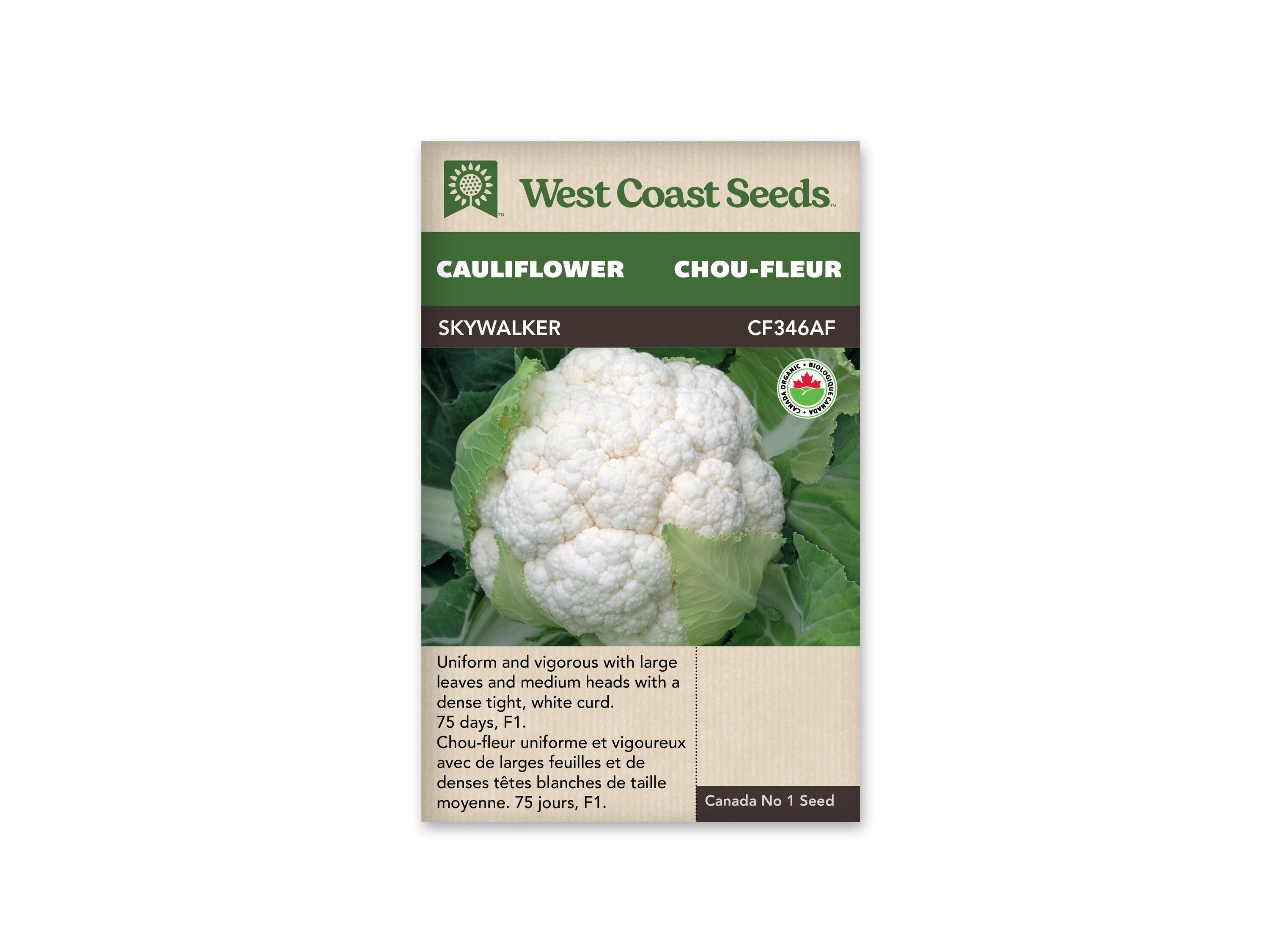 Skywalker F1 (Coated) Certified Organic Cauliflower Seeds