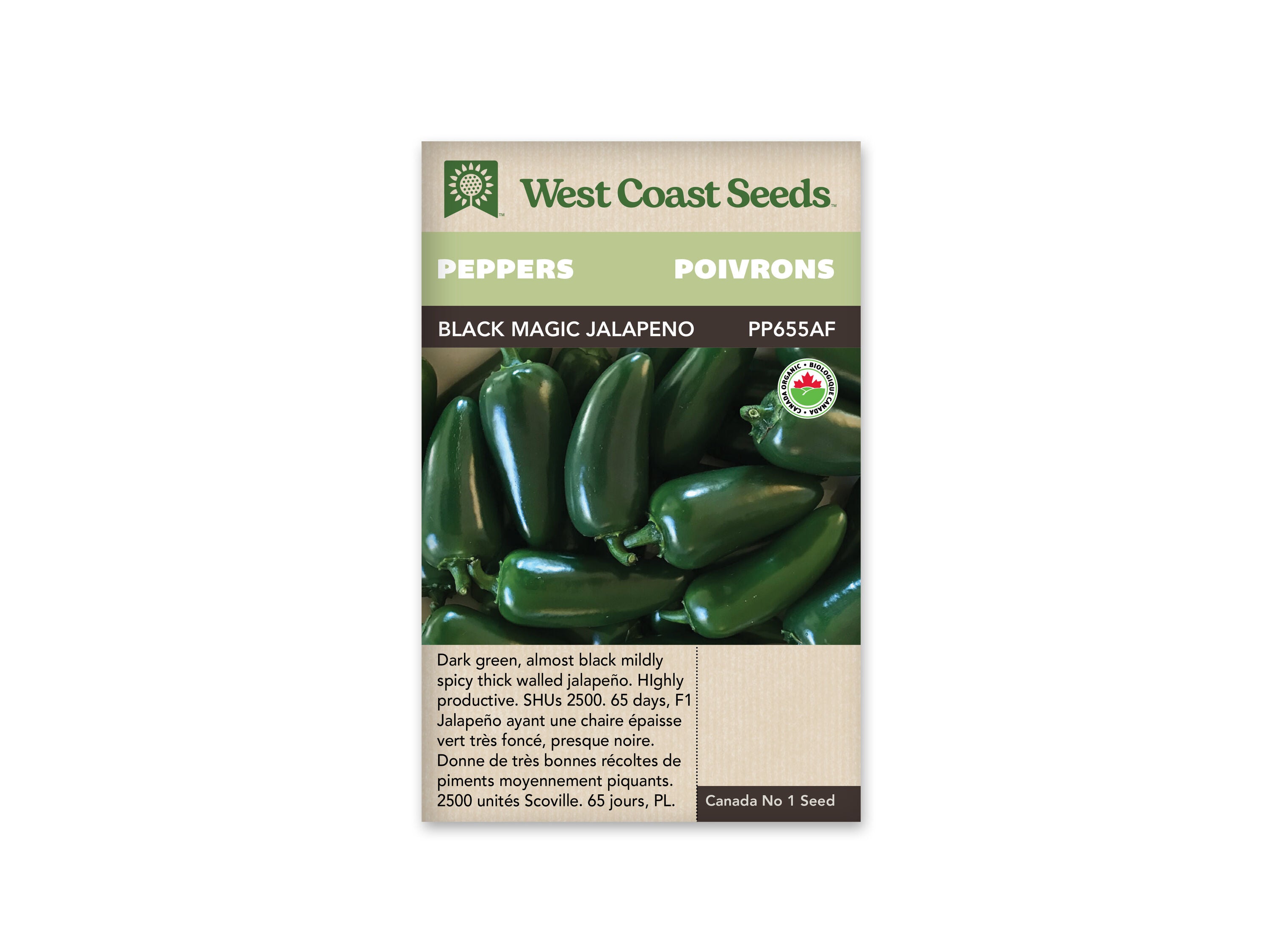 Black Magic Jalapeno F1 Certified Organic Seeds