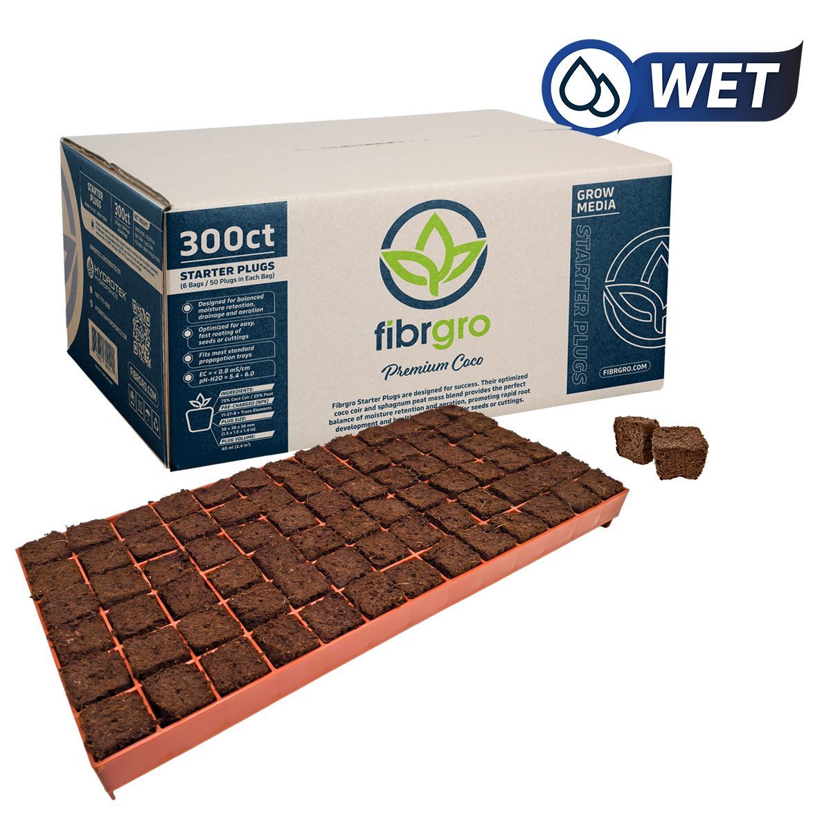 Fibrgro Propagation Starter Plug Wet + 78-Cell Tray Insert Bundle