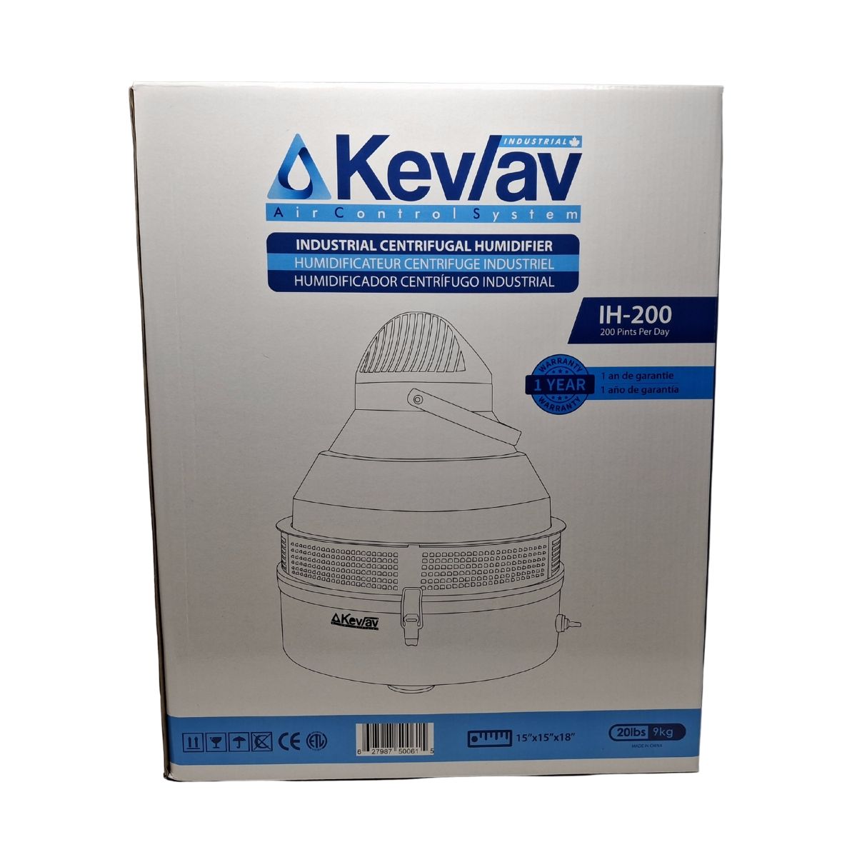 Kev/av Industrial Humidifier 200 Pint/Day