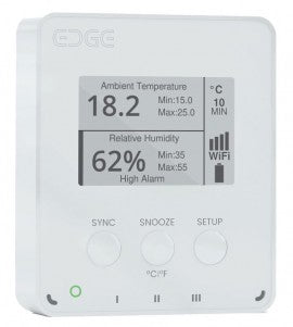 Product Image:LoggerFlex EDCLES EDGE Essential Data Logger with alarm, E-Ink display, WiFi-to-Cellular, -4 to 160°F, 0 to 99% RH