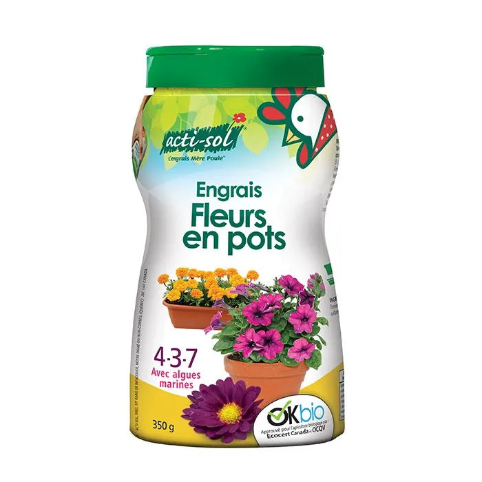 Product Image:Engrais pour fleurs annuelles 4-3-7, 350 g - Acti-Sol