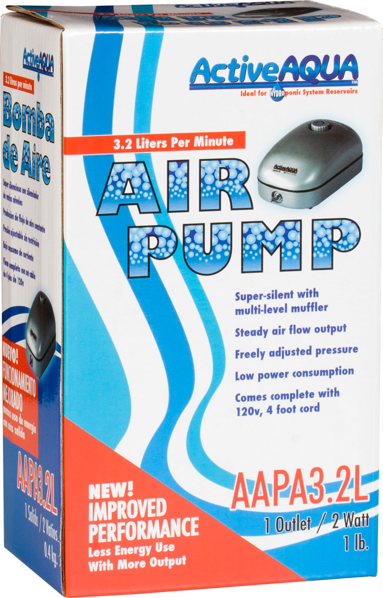 Active Aqua Air Pump 1 Outlet 2W 3.2L per Min