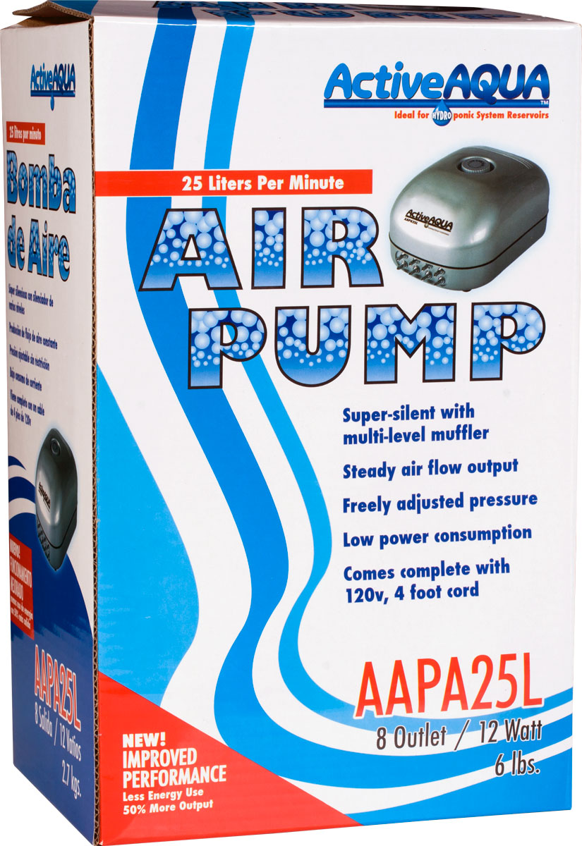 Active Aqua Air Pump 8 Outlet 25W 25L per Min