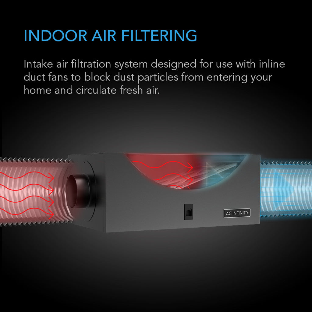 Product Secondary Image:Boîte de filtre à air avec filtre à haute efficacité, 4 pouces