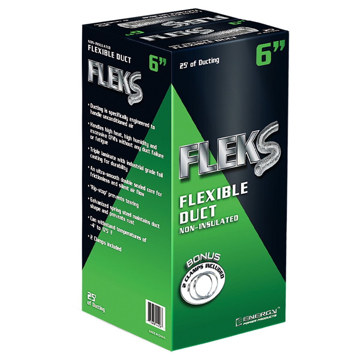 Product Secondary Image:Fleks Ducting Aluminum with 2 Clamps