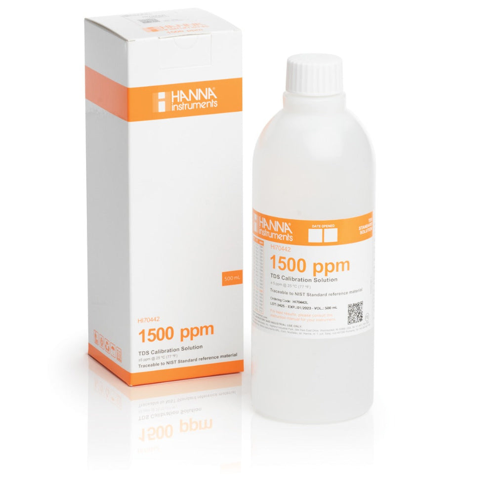 Product Image:Hanna Instruments 70442L TDS SOLUTION 1500 MG / L PPM 500 ML