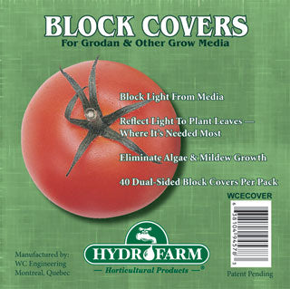Product Image:Couvre-blocs en laine de roche Hydrofarm pack de 40