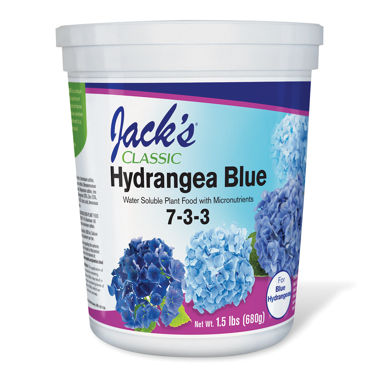 Product Image:Hortensia bleu classique Jack's  7-3-3 1,5 lb