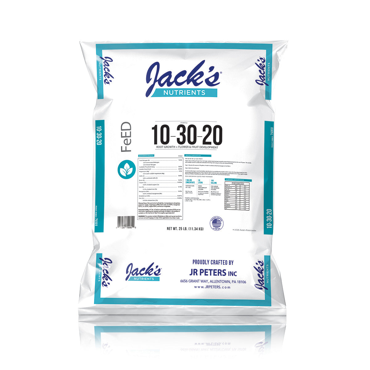 Jack's Nutrients 10-30-20 Bloom 25 lb