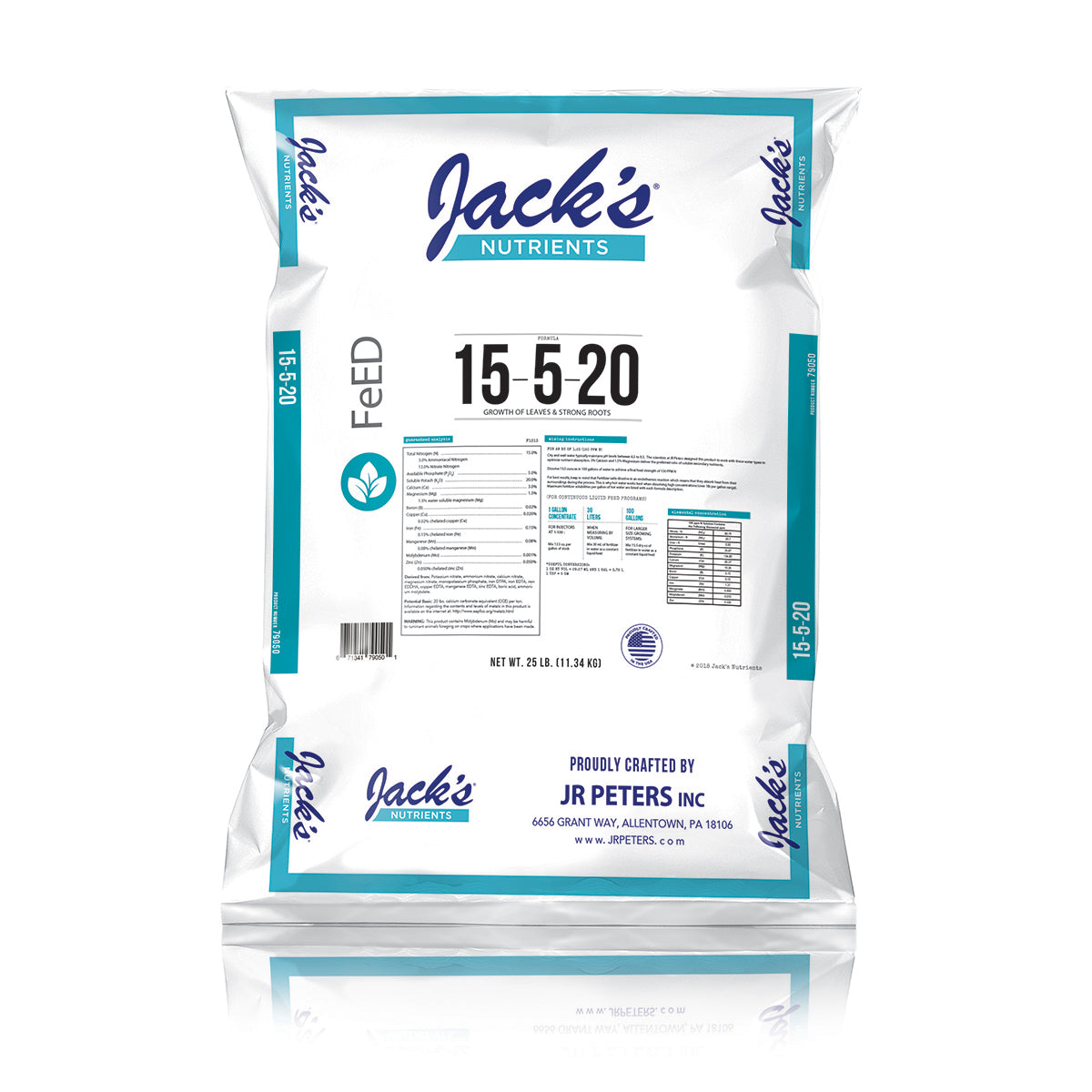Jack's Nutrients 15-5-20 Tap 25 lb