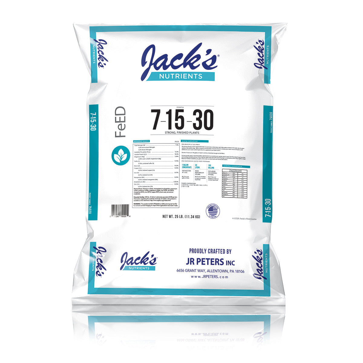 Jack's Nutrients 7-15-30 Finish 25 lb