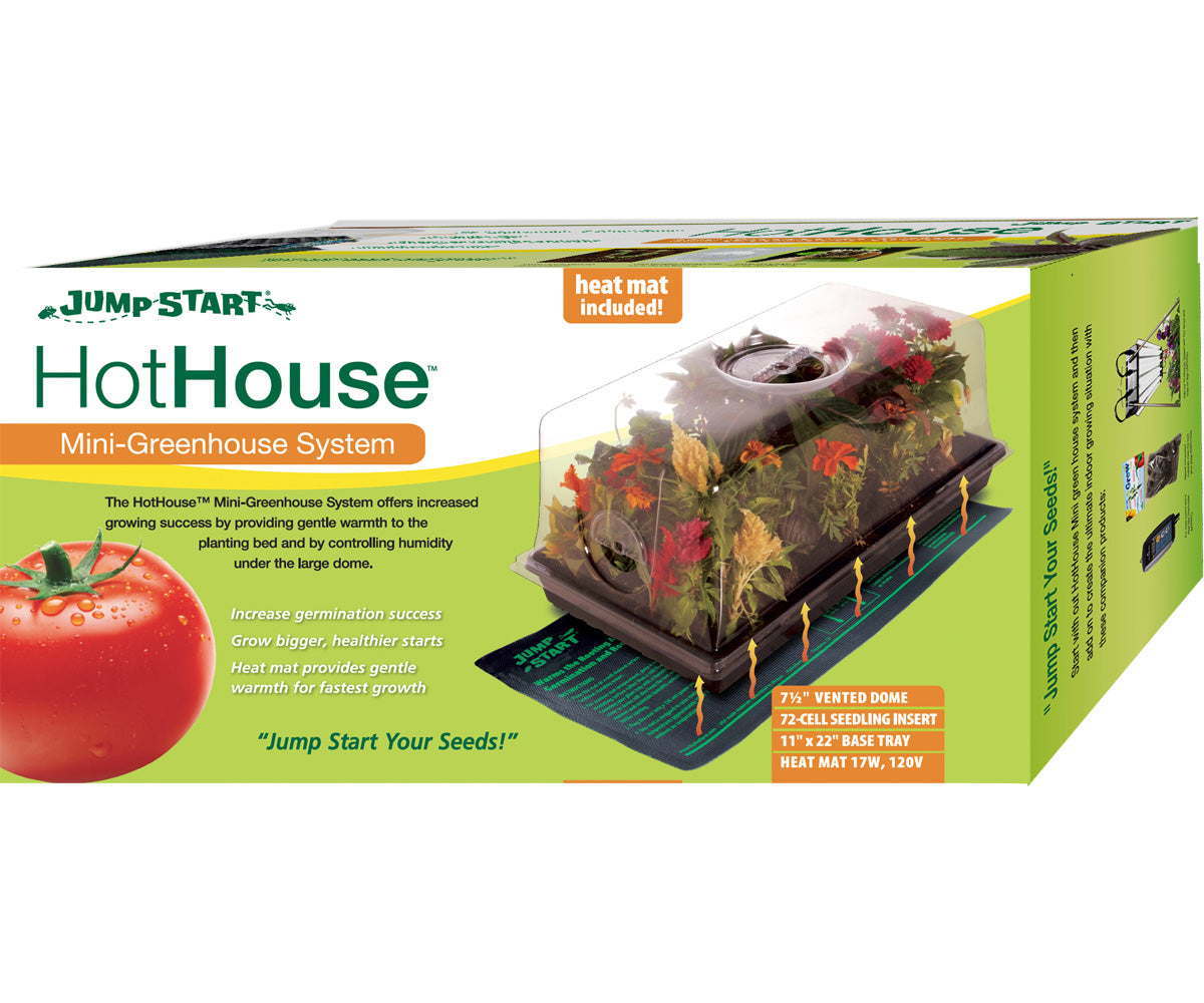 Product Secondary Image:Jump Start Hot House w-Heat Mat, Tray, 72-Cell Insert, 7.5