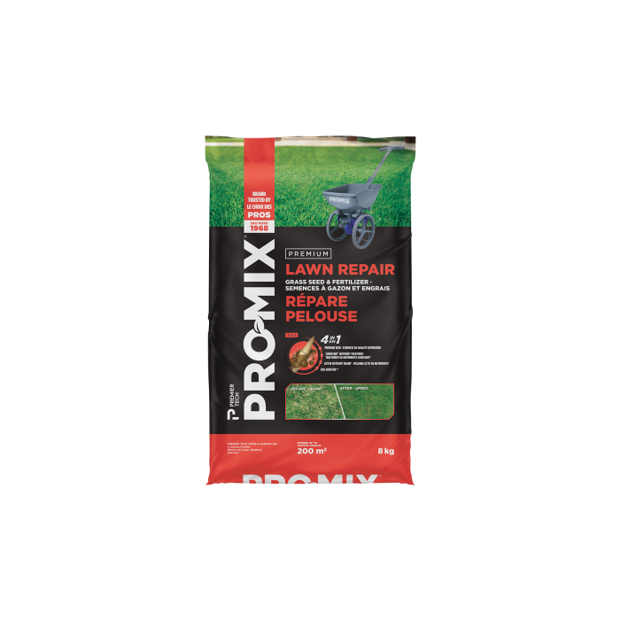 Product Image:PRO-MIX Lawn repair Grass seed and fertilizer 4 in 1 9-2-2 8 kg