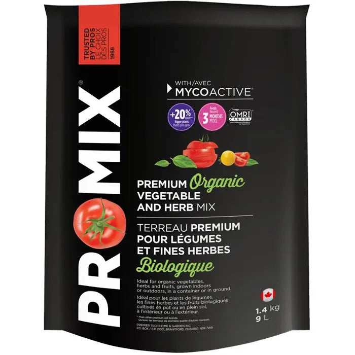 PRO-MIX Premium Organic vegetable and herb mix 9 Liter