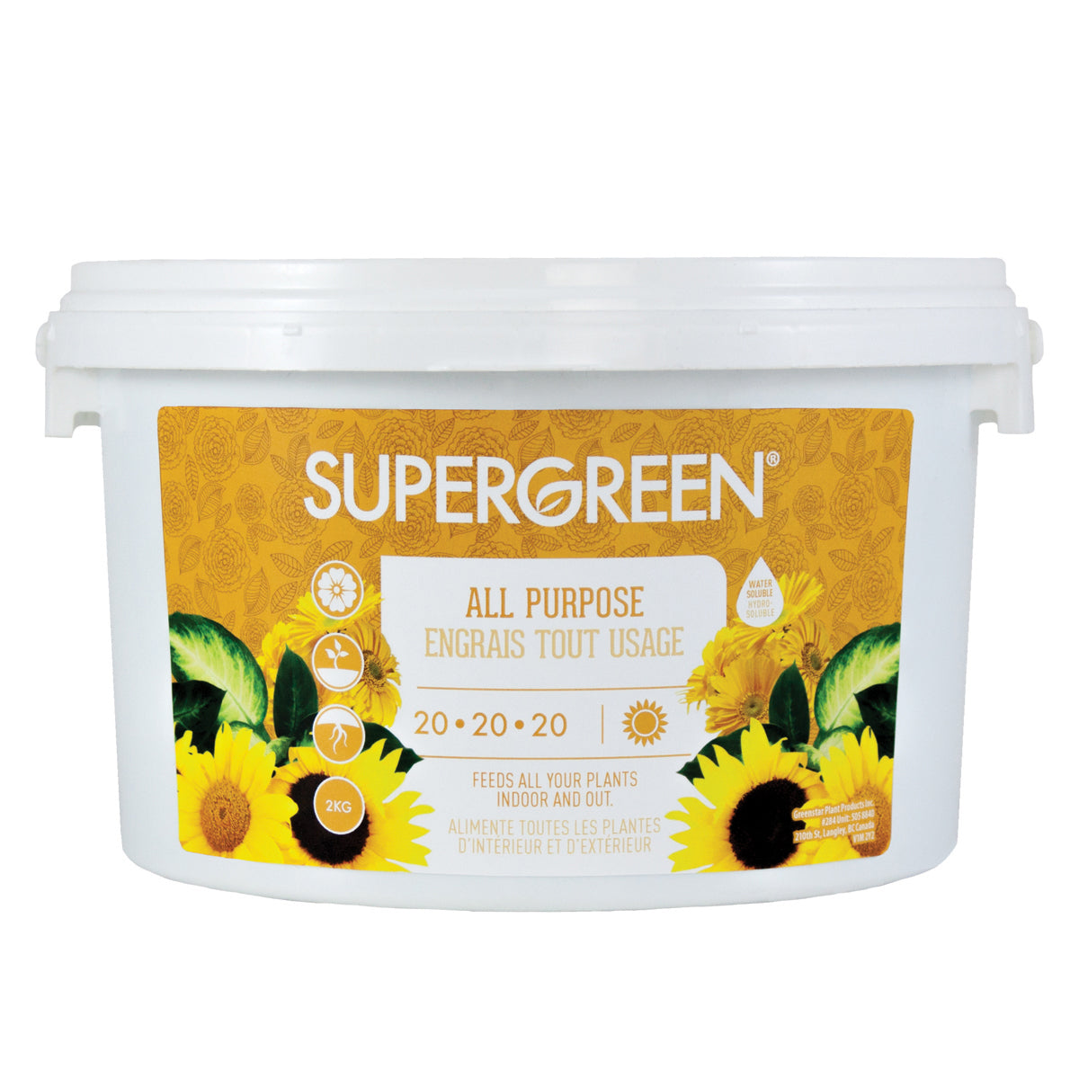 Supergreen All Purpose 20-20-20 2kg Pail