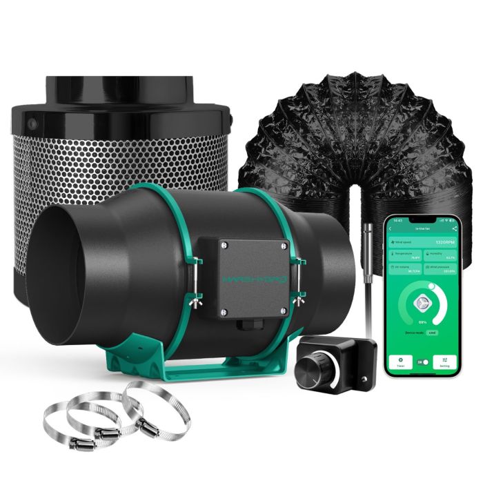 Product Image:MARS HYDRO IFRESH 6-INCH SMART INLINE DUCT FAN AND CARBON FILTER COMBO