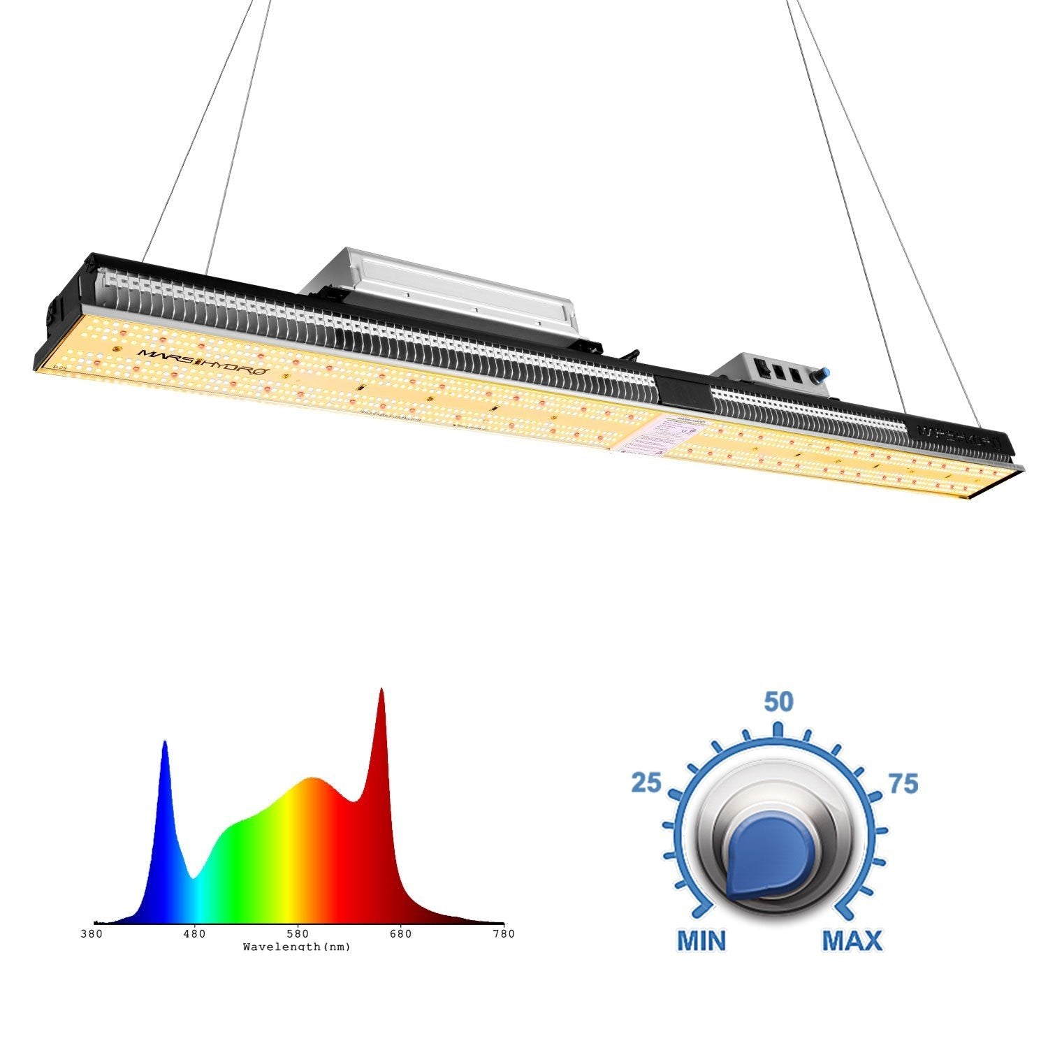 Lampe de culture à LED à spectre complet d'intérieur Mars TS 3000 —  GrowLights Canada