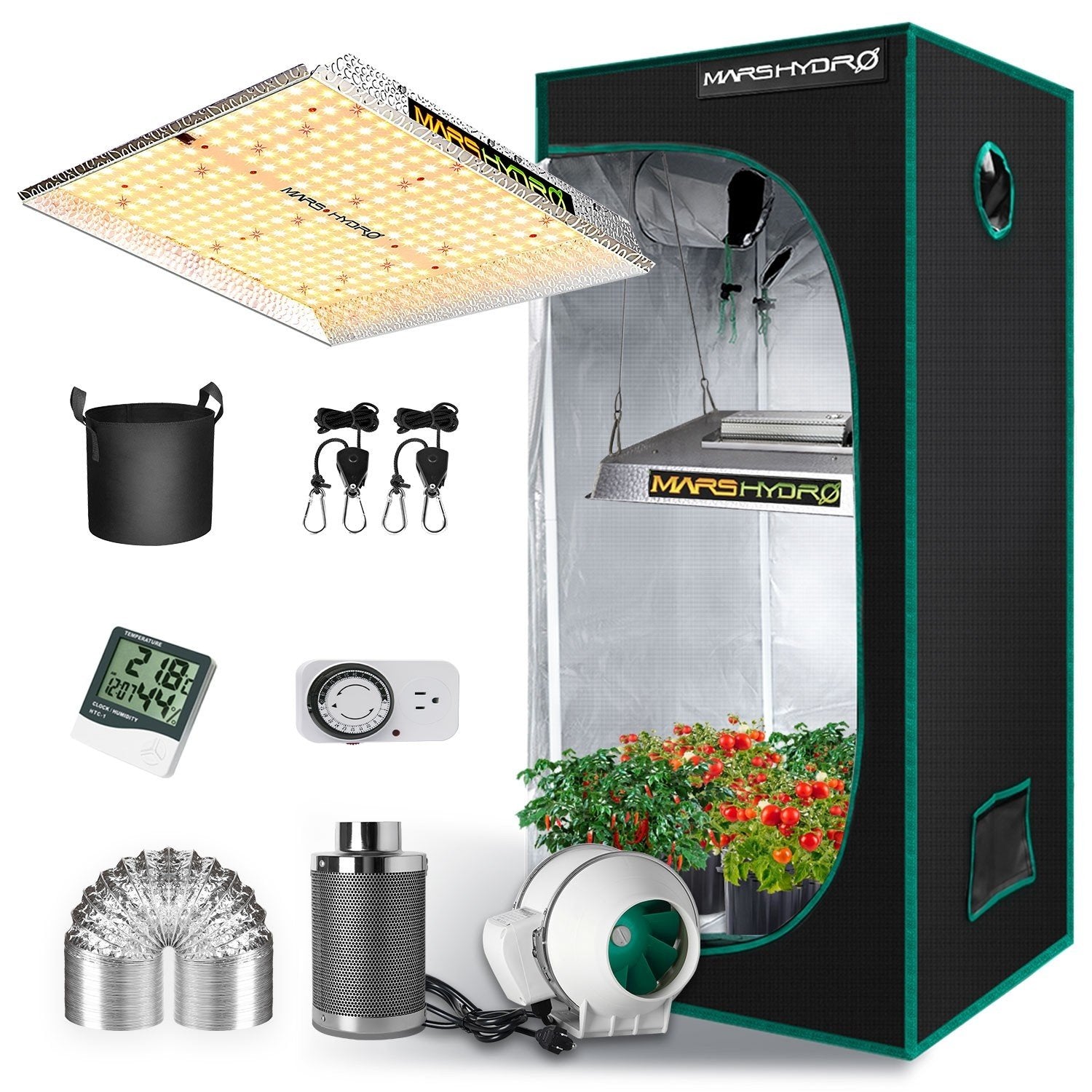 Product Image:Mars Hydro TS 1000 LED Grow Light + 2.3'X2.3' Indoor Complete Tent Kit