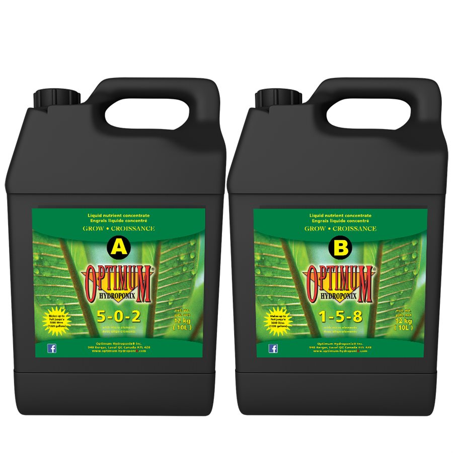 Optimum Grow A+B (5-0-2) & (1-5-8) 10 Liter