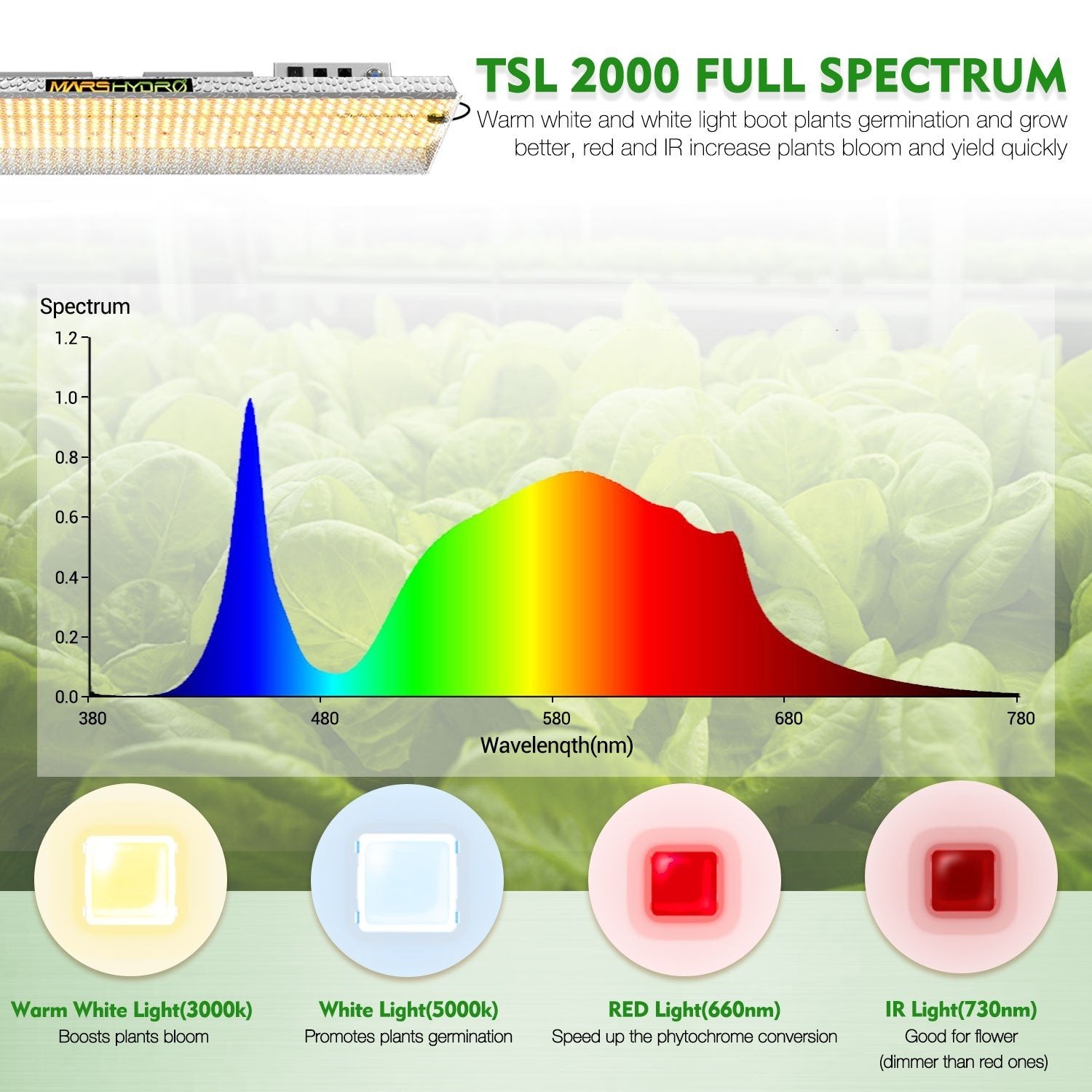 Mars Hydro TSL 2000 Full Spectrum Grow Light