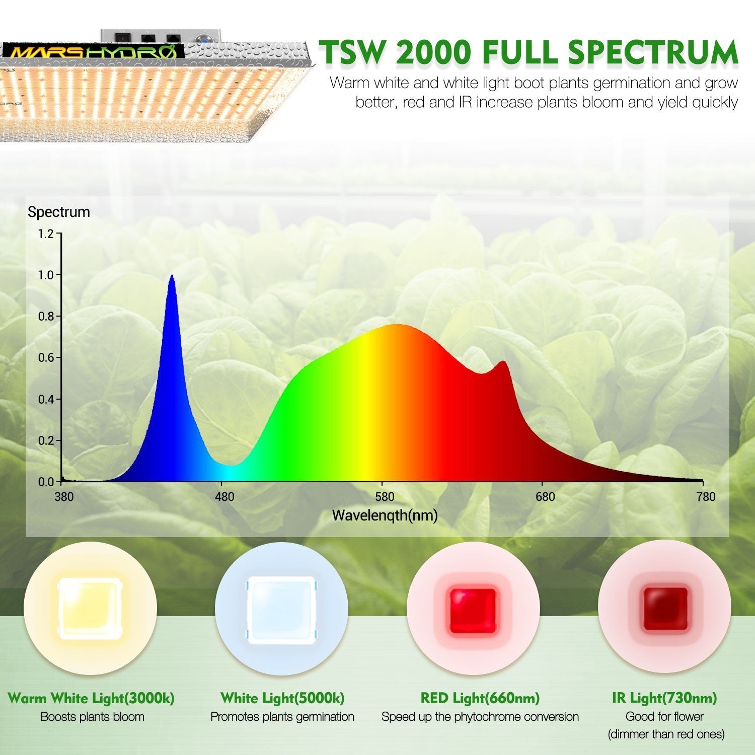 Mars Hydro TSW 2000 Full Spectrum Grow Light